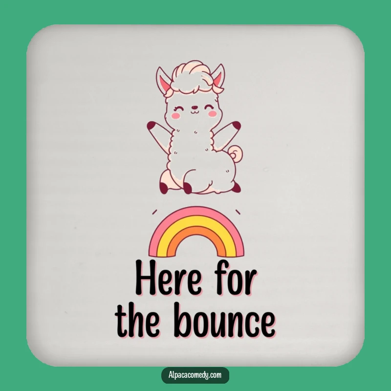 Funny Kawaii Alpaca Rainbow Coaster Set - Protect & Humorous Gift!