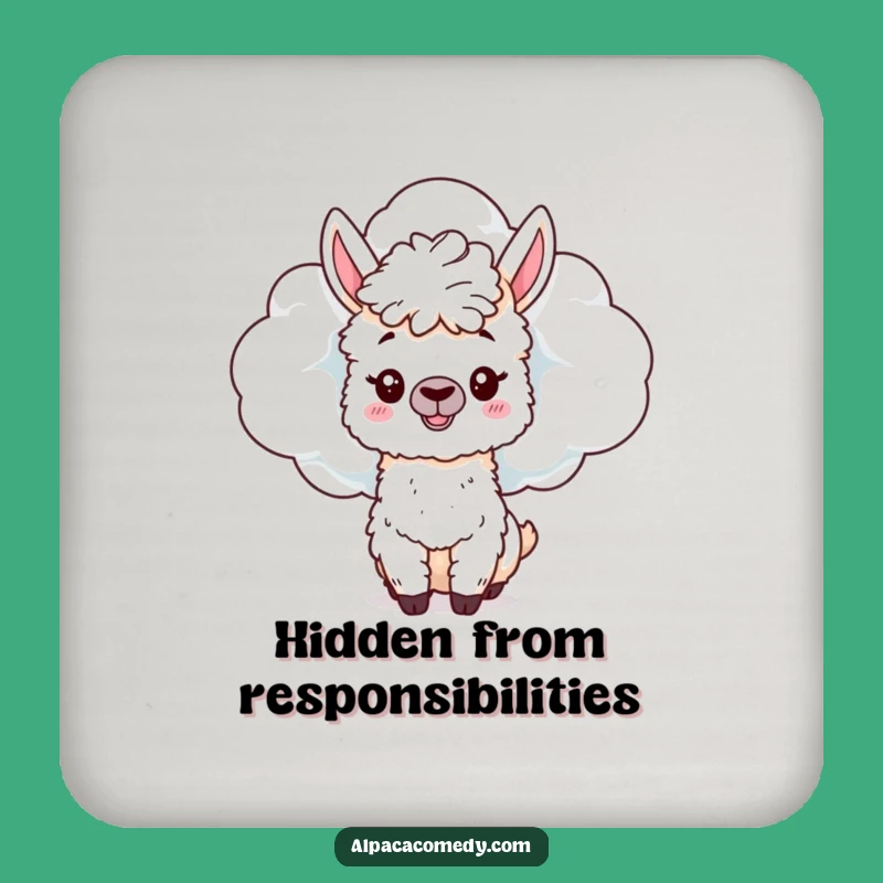 Funny Alpaca Cloud Coaster - Protect Surfaces with Playful Charm Gift
