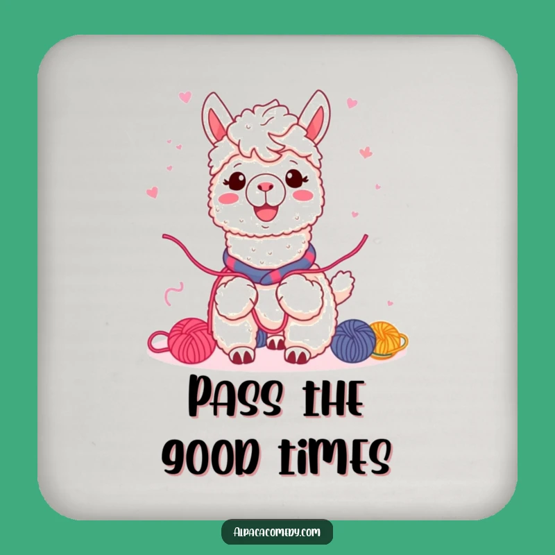 Funny Kawaii Alpaca Pals Coaster Set - Protect & Humorous Gift!