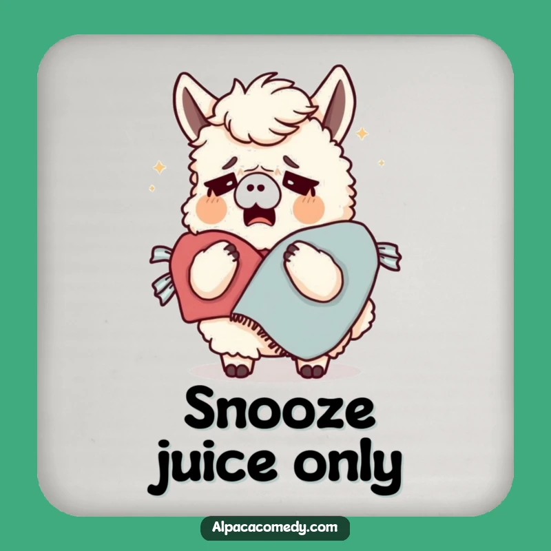 Funny Tired Alpaca Coaster - Protect Surfaces with Cozy Yawn