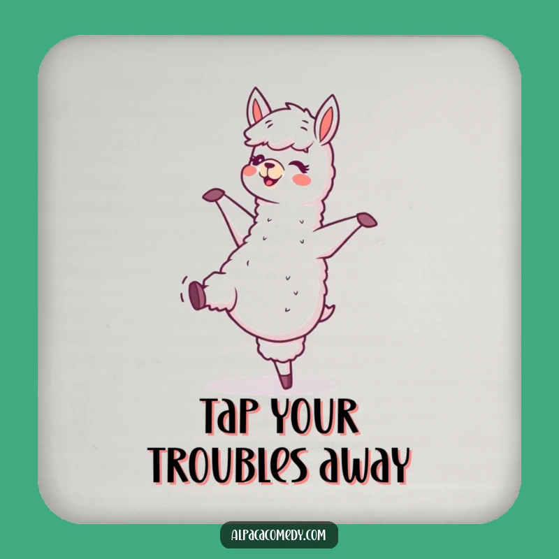 Funny Dancing Alpaca Coaster - Protect Surfaces with Llama Joy