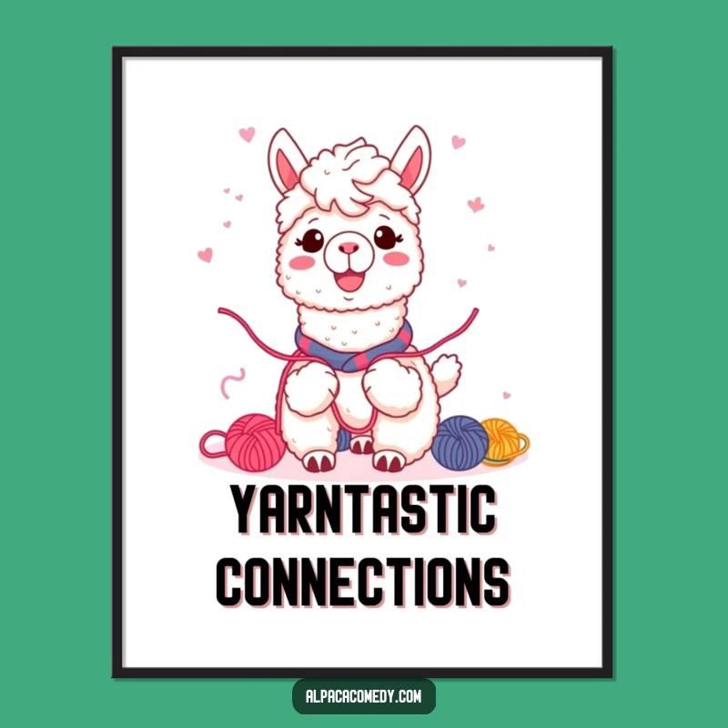 Funny Kawaii Alpaca Friendship Poster - Heartwarming Wall Art Gift!