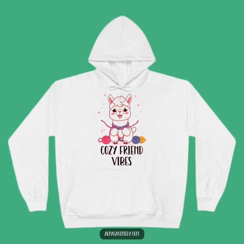 Funny Kawaii Alpaca Cozy Friends Hoodie - Warm & Humorous Gift!