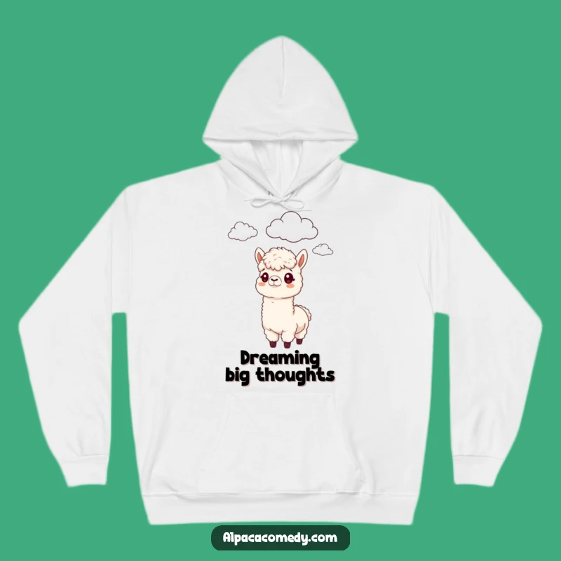 Funny Alpaca Cloud Hoodie - Cozy Pondering Comfort Gift