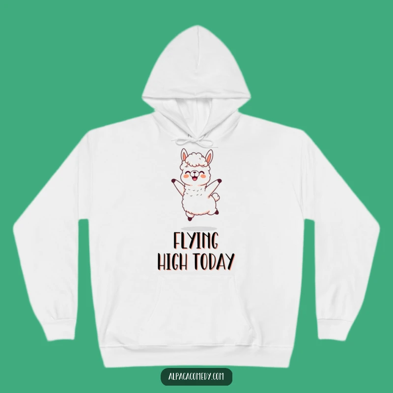 Funny Alpaca Joy Jump Hoodie, Cozy Flying Wool Alpaca Gift for Teens