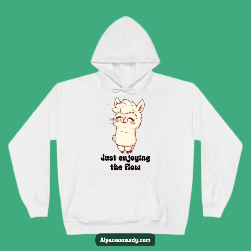 Funny Alpaca Giggling Hoodie - Cozy Wind Grooming Comfort Gift