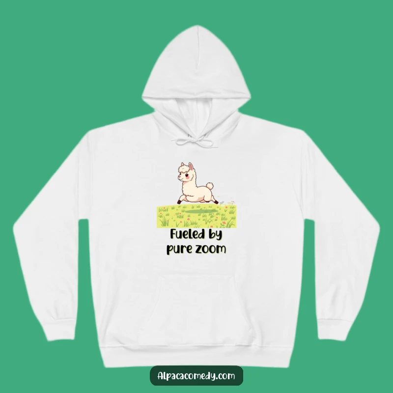 Funny Energetic Alpaca Hoodie - Galloping Speed Cozy Gift