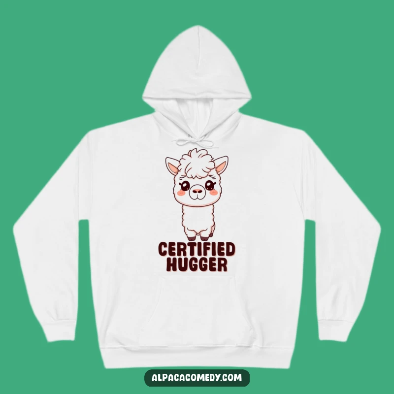 Funny Friendly Alpaca Hoodie - Cozy Nuzzle Hug Gift