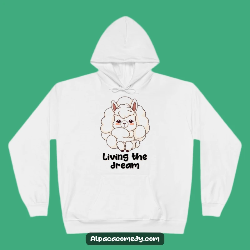 Funny Kawaii Alpaca Cozy Cloud Hoodie - Warm & Humorous Gift!