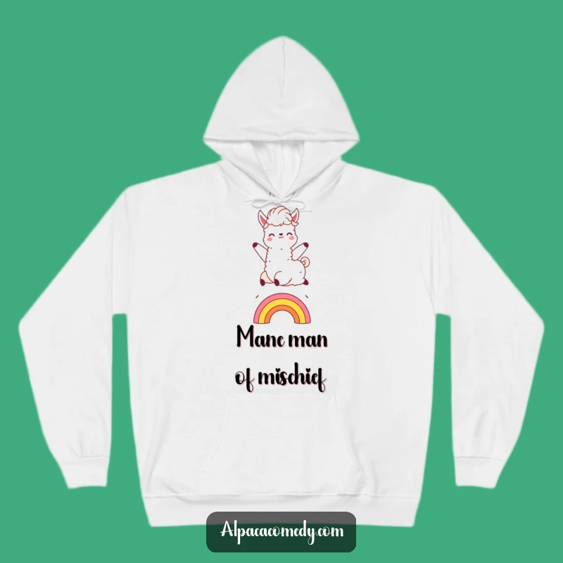 Funny Kawaii Alpaca Cozy Hoodie - Warm & Humorous Gift!