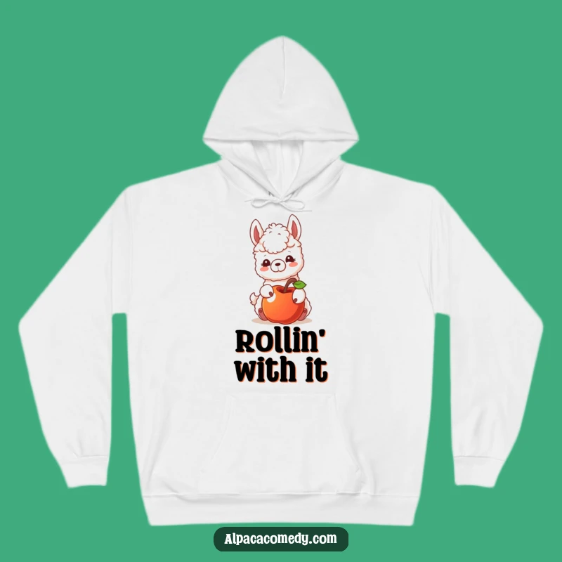 Funny Nudging Alpaca Hoodie - Cozy Llama Character Sweatshirt