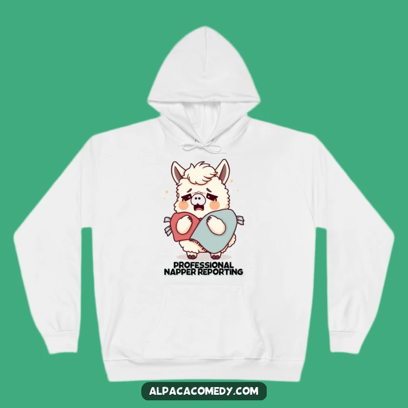 Funny Tired Alpaca Hoodie - Cozy Blanket Yawn Funny Gift