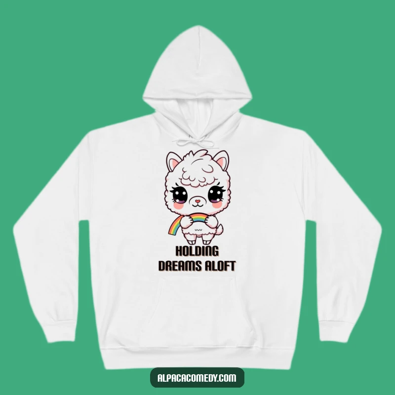 Funny Curious Alpaca Rainbow Hoodie: Cozy Magic, Wonderful Funny Gift