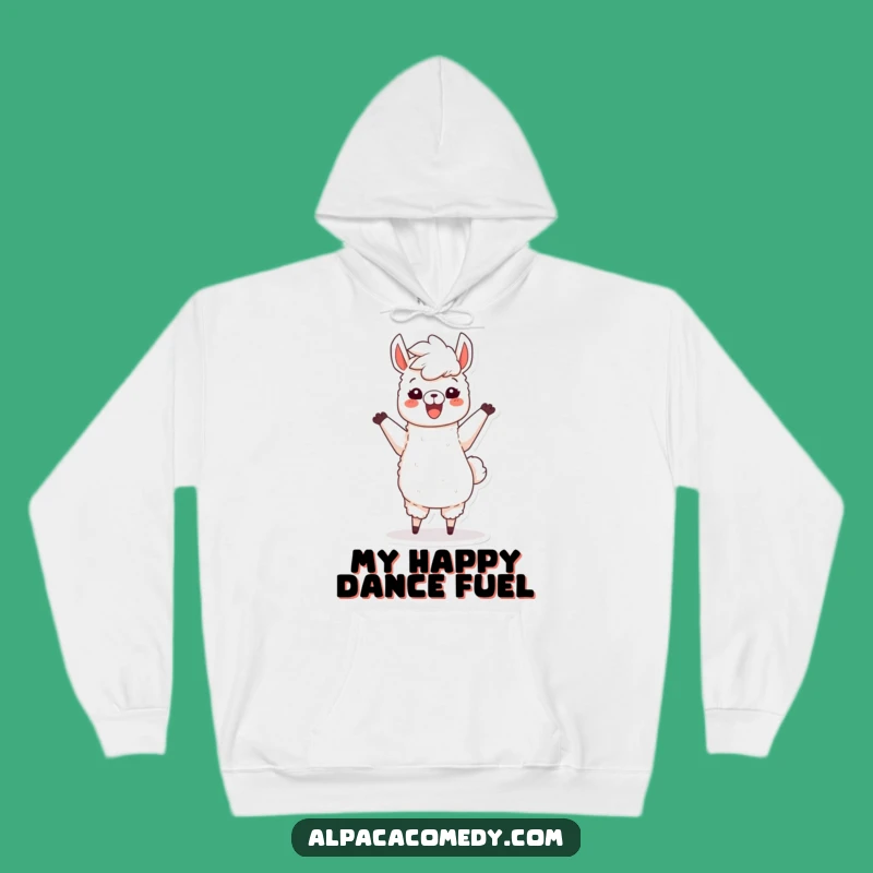 Funny Dancing Alpaca Hoodie: Cozy Joyful Character with Fluffy Mane, Warm Gift