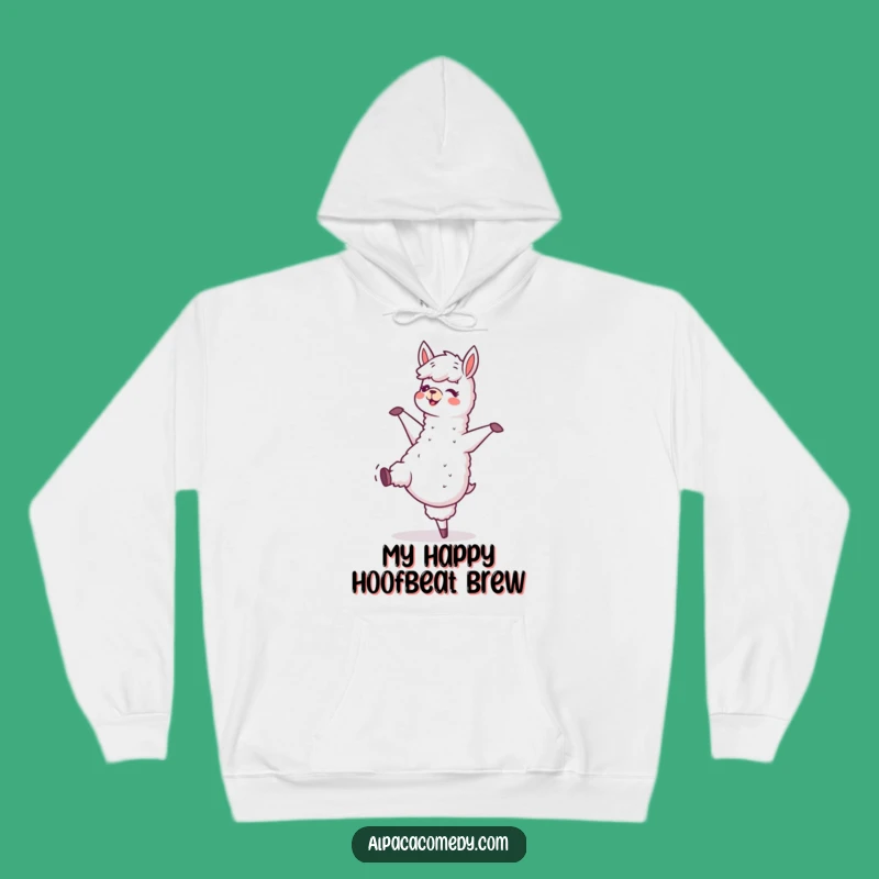 Funny Dancing Alpaca Hoodie - Cozy Llama Character Sweatshirt for Fun