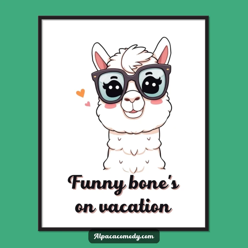 Free Printable Wall Art: Funny Comedian Alpaca Joke Downloadable Decor