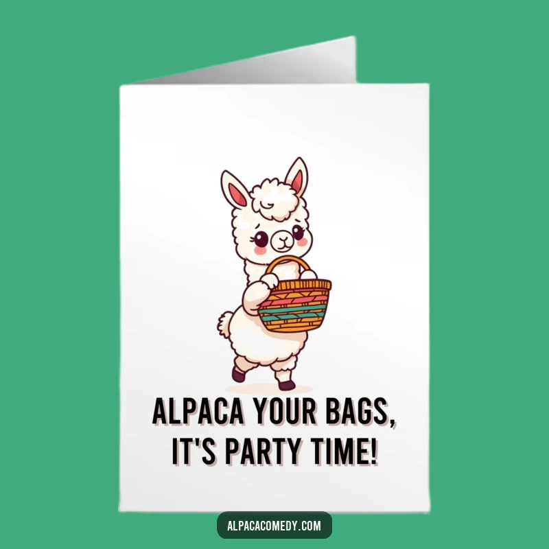 Funny Alpaca Birthday Card: Free Printable, Fast & Fun Downloadable Gift