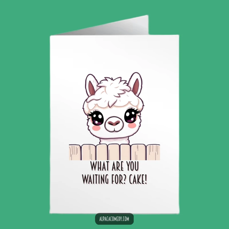 Free Printable Funny Alpaca Peeking Birthday Card - Adorable Downloadable Gift