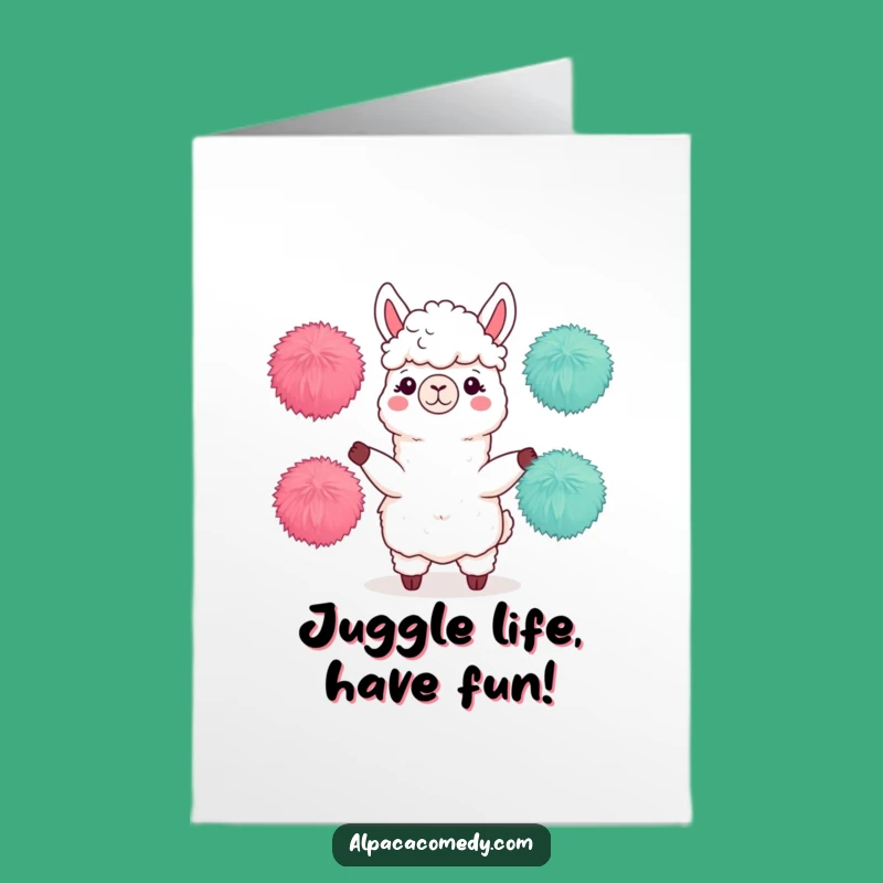 Free Printable Alpaca Birthday Card: Hilarious Juggler, Downloadable Fun & DIY