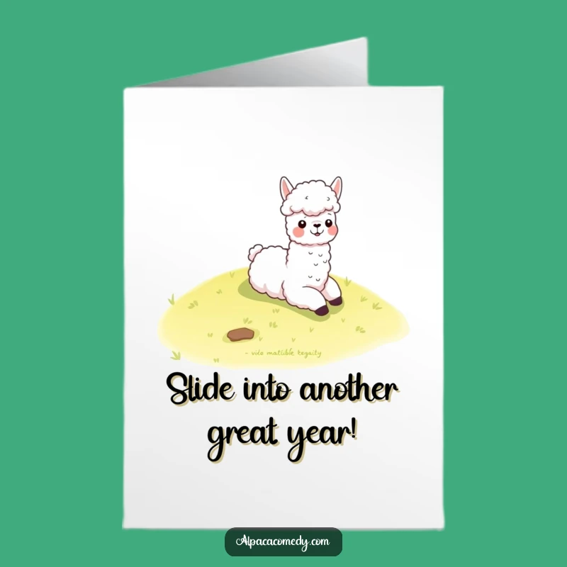 Free Printable Alpaca Birthday Card - Sliding Kawaii Fun