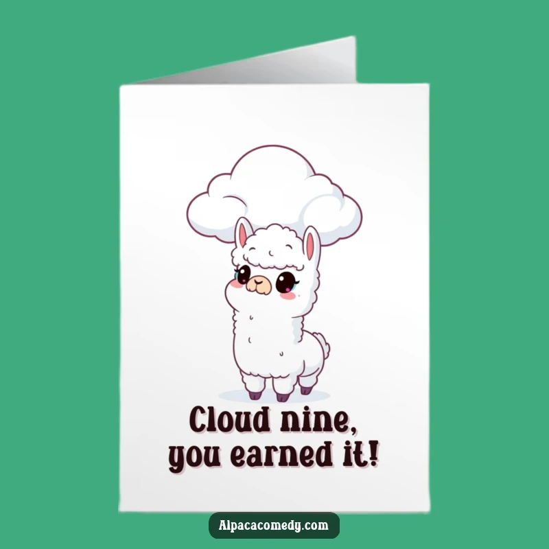 Free Printable Curious Alpaca Congrats Card: Hilarious Dreamy Downloadable Gift