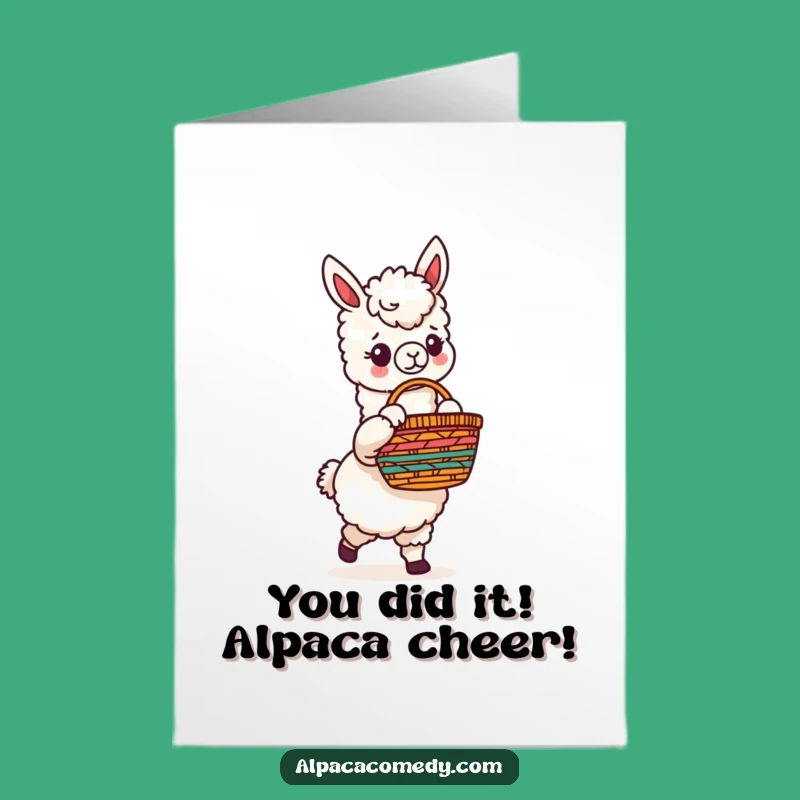Free Printable Alpaca Congratulations Card: Hilarious Downloadable Gift for Any Win