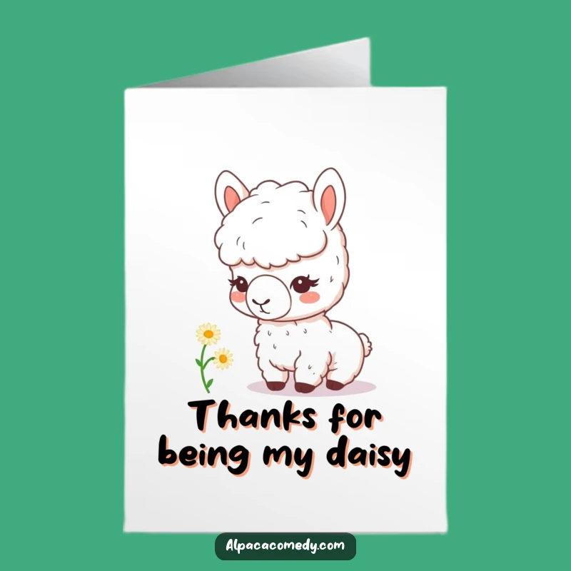 Free Printable Thank You Alpaca Card - Cute Daisy Inspection