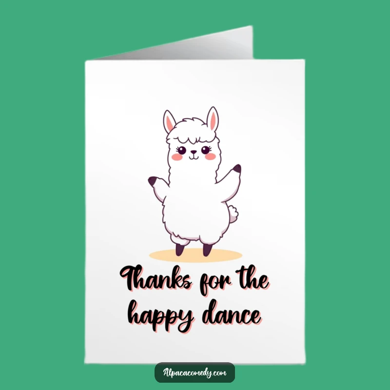 Free Printable Thank You Alpaca Card - Swaying Dance