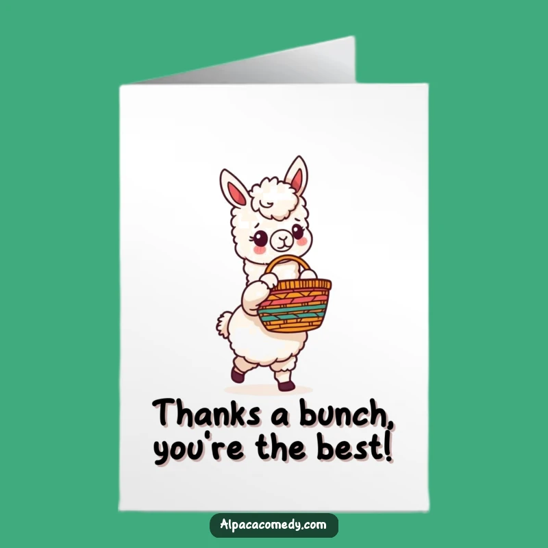 Hilarious Alpaca Thank You Card: Free Printable, Easy DIY Downloadable Appreciation