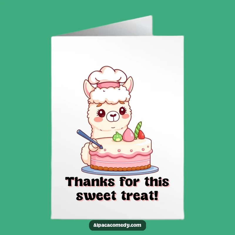 Hilarious Chef Alpaca Thank You Card: Free Printable, Sweet DIY Downloadable Thanks
