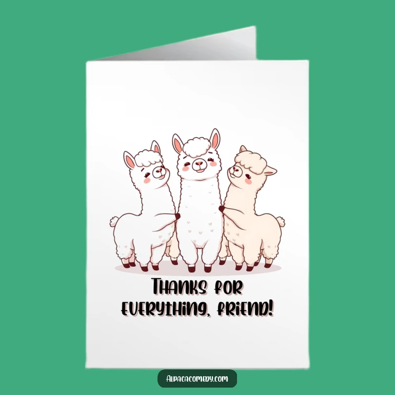 Free Printable Alpaca Thank You Card: Nudging Alpacas for a Sweet Downloadable Gift