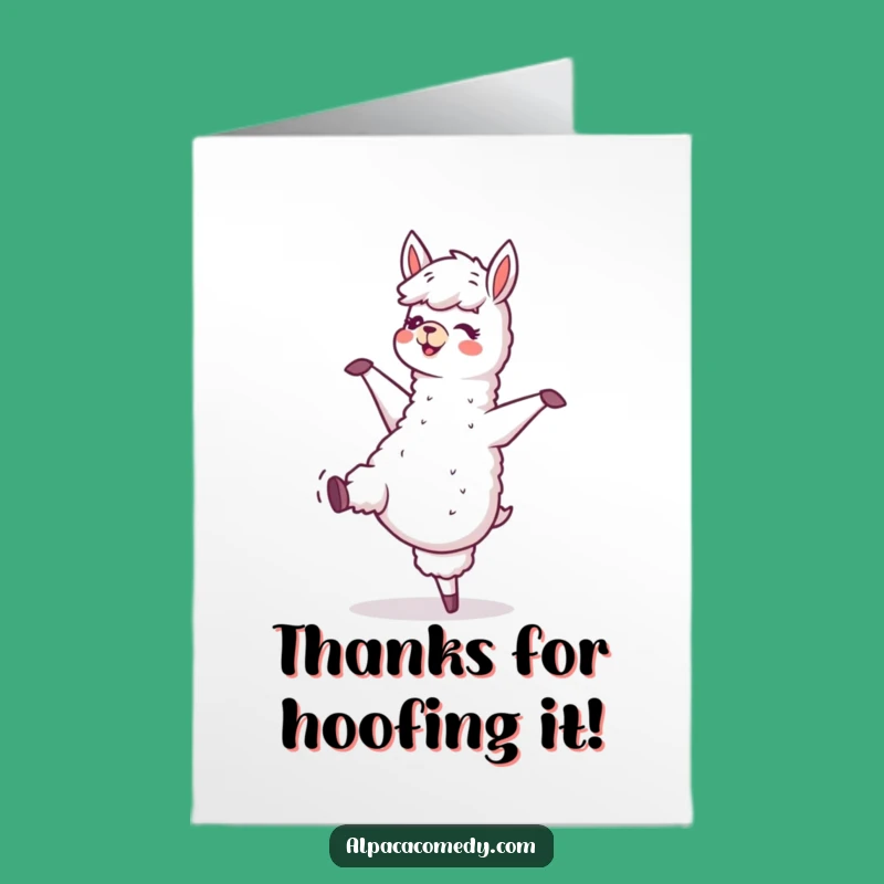 Free Printable Alpaca Thank You Card: Dancing Llama Gratitude, Downloadable & Easy