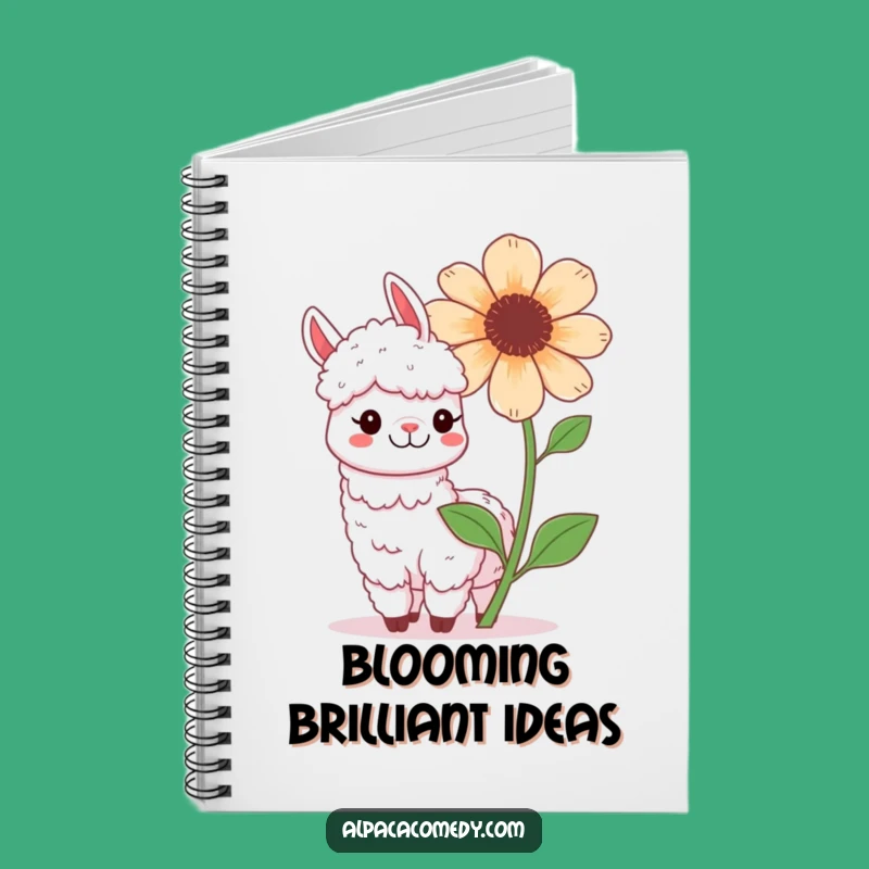Funny Kawaii Alpaca Flower Notebook - Blooming Ideas!