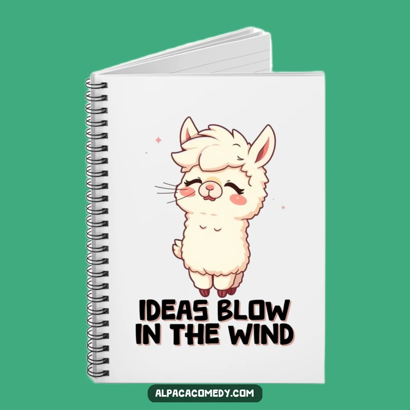 Funny Alpaca Giggling Notebook - Wind Grooming Journal Gift