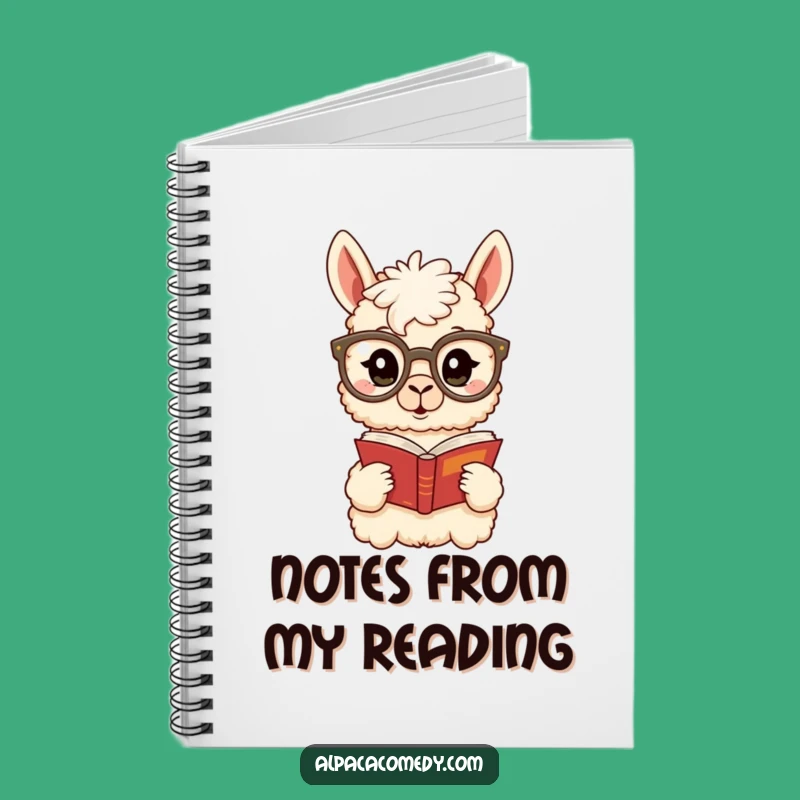 Funny Alpaca Reading Notebook - Jot Down Ideas with Intellectual Style Gift
