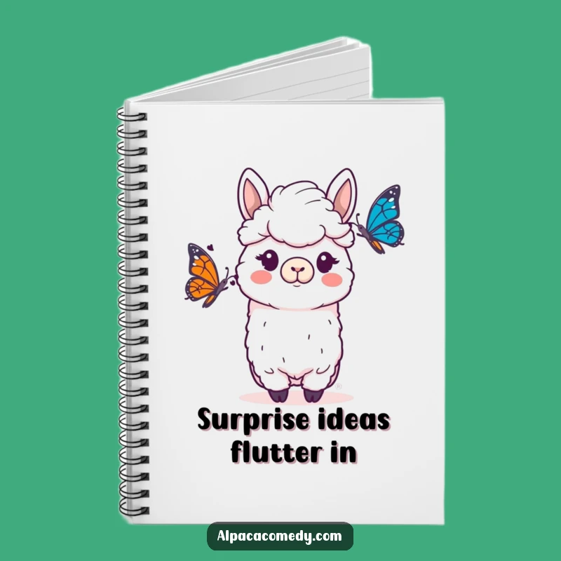 Funny Alpaca Surprise Notebook - Butterfly Encounter Journal
