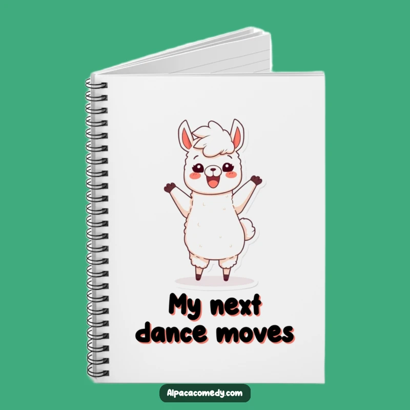 Funny Dancing Alpaca Notebook: Joyful Character with Fluffy Mane, Creative Gift