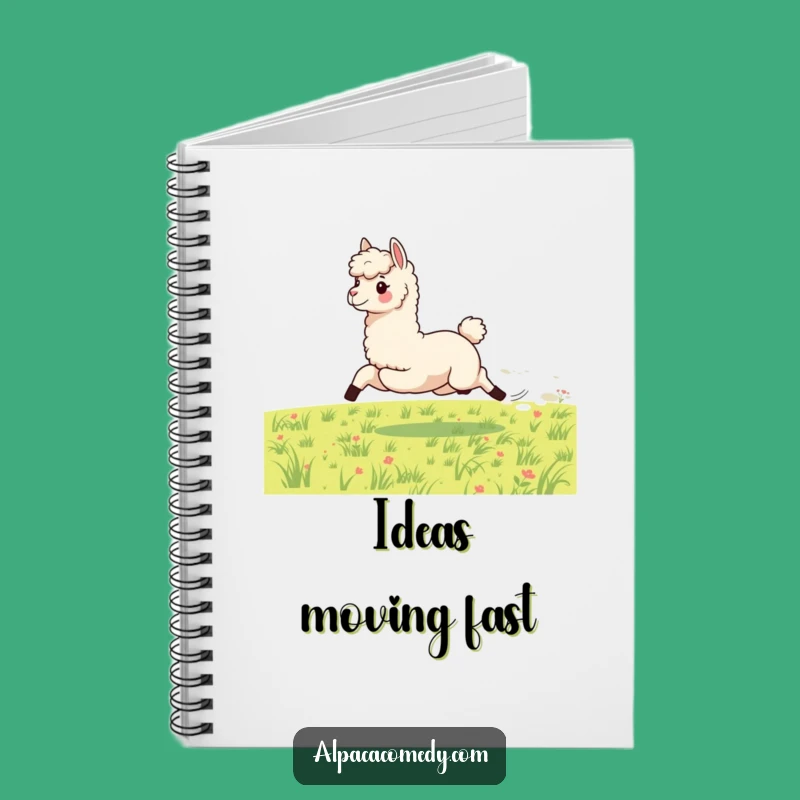Funny Energetic Alpaca Notebook - Galloping Pages for Your Ideas