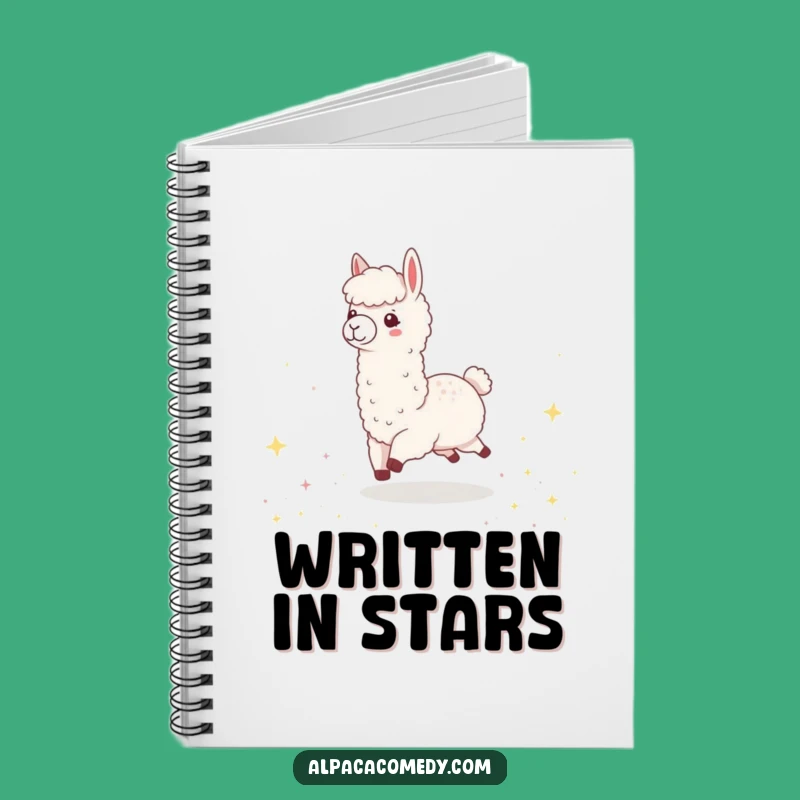 Funny Kawaii Alpaca Star Notebook - Write Your Stars!