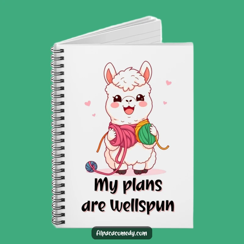 Funny Kawaii Alpaca Yarn Sharing Notebook: Jot Down Shared Ideas!