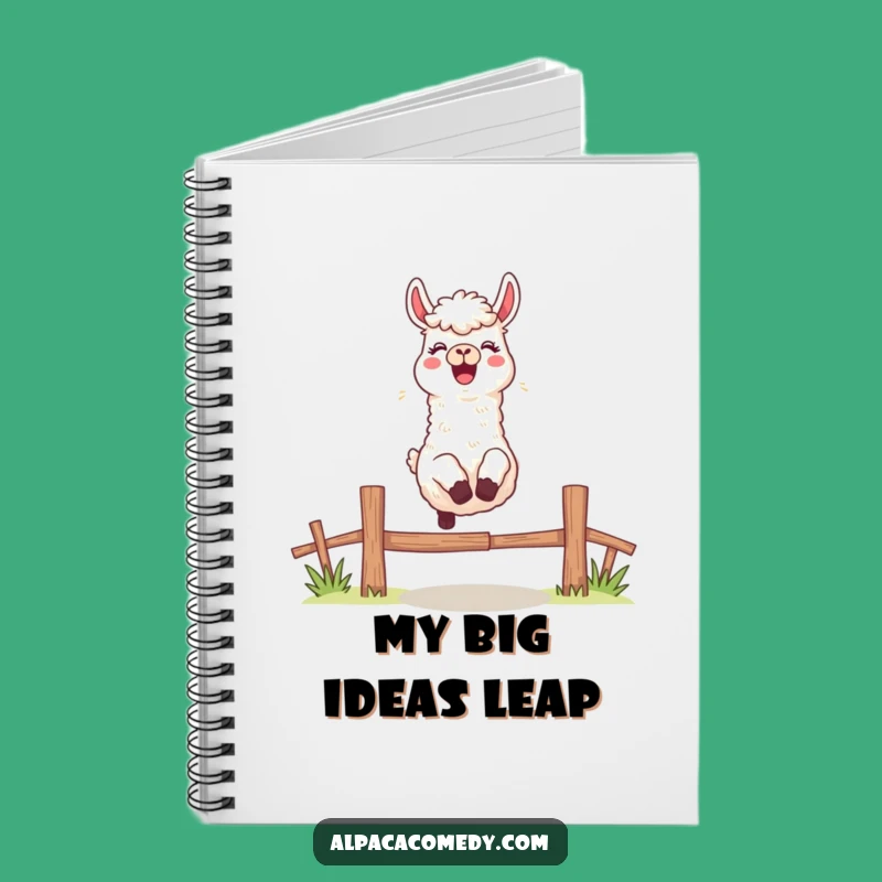 Funny Leaping Alpaca Notebook: Excited Character, Cheerful Bleat, Creative Gift