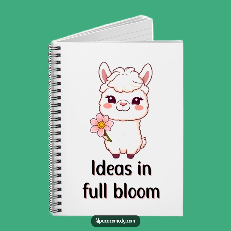 Funny Winking Alpaca Notebook: Gentle Character, Offering Bloom, Creative Gift