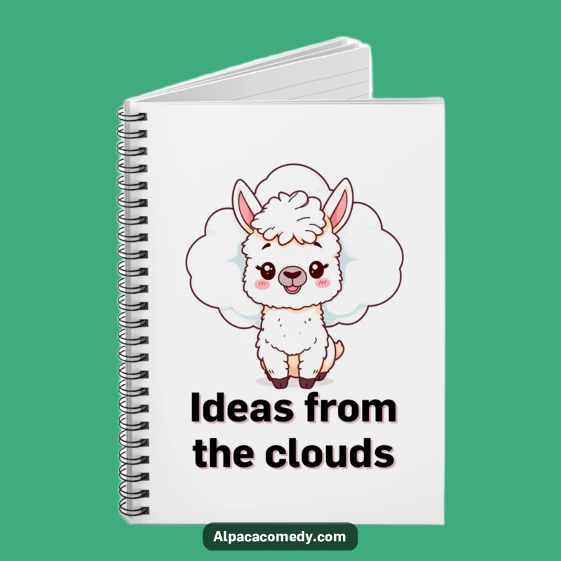 Funny Alpaca Cloud Notebook - Jot Down Secrets with Playful Style Gift