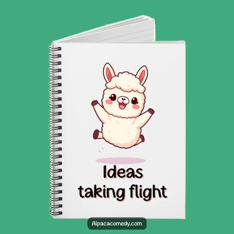 Funny Kawaii Alpaca Notebook, Woolly Legs Leap Journal, Cute & Funny Gift for Writers