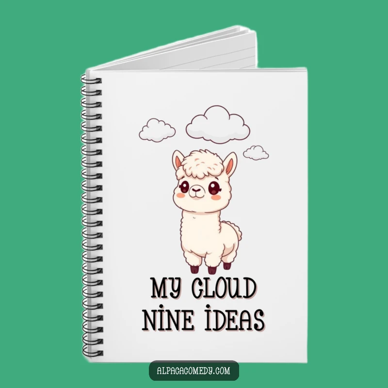 Funny Alpaca Cloud Notebook - Pondering Journal Gift