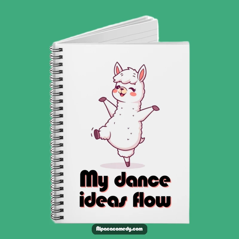Funny Dancing Alpaca Notebook - Joyful Llama Character Journal for Ideas