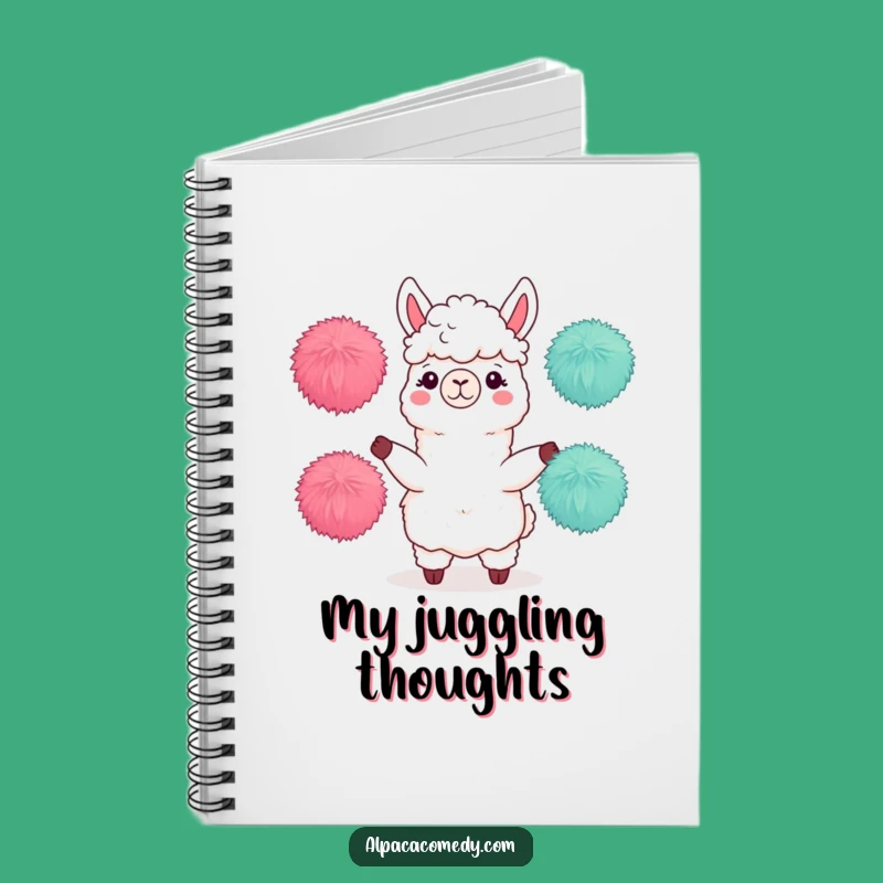 Funny Juggling Alpaca Notebook - Skillful Llama Character Journal