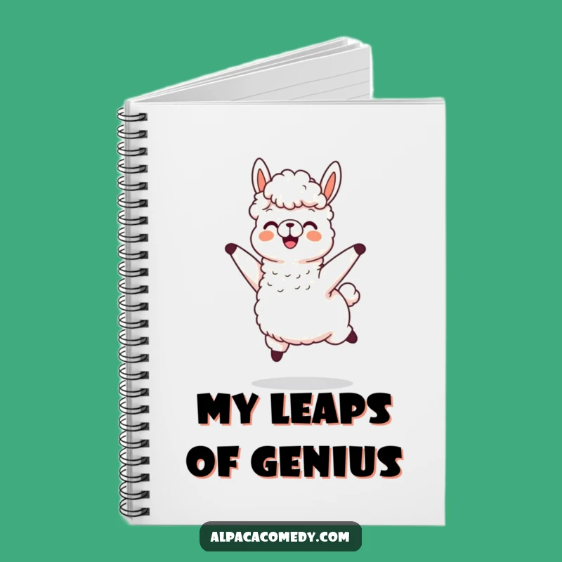Funny Alpaca Joy Jump Notebook, Flying Wool Alpaca Journal Gift