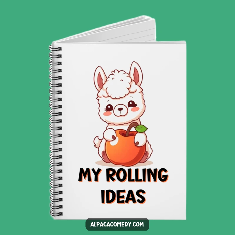 Funny Nudging Alpaca Notebook - Curious Llama Character Journal