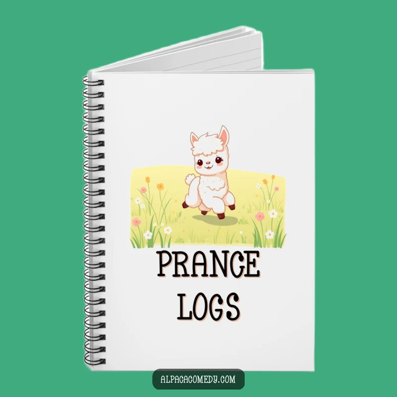 Funny Baby Alpaca Prancing Notebook: Jot Down Joy, Sweet Funny Gift